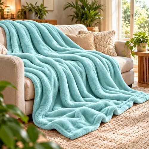 Fleece mink throw blanket - blanket, faux