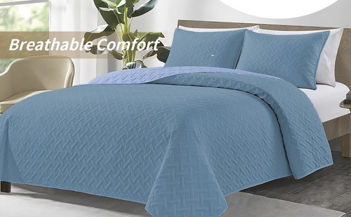 Quilted bedspread basket weave - bedspread,