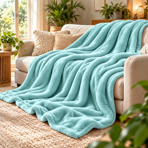 Large fleece mink throw - large,