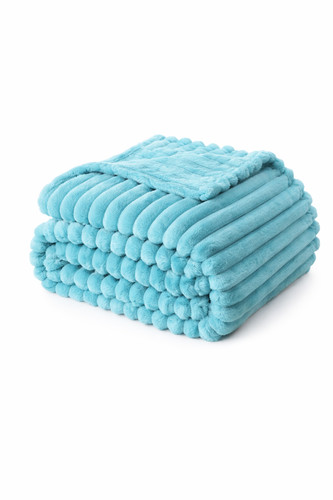 Chunky ribbed fleece throw - chunky,