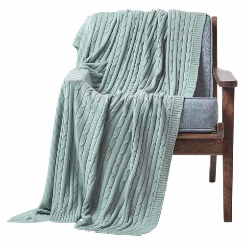 Cotton cable knit - cotton, throw,