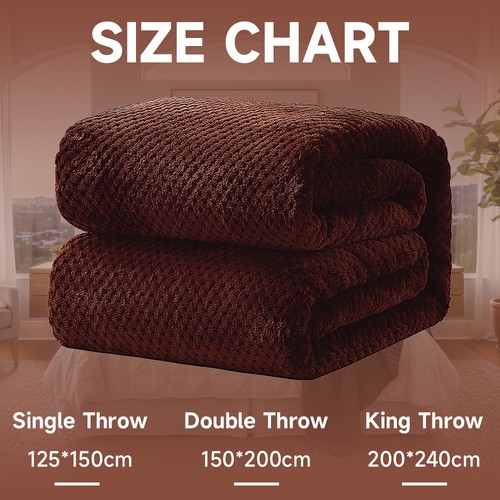 Large warm fleece soft - warm, throw
